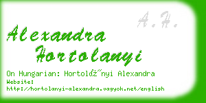 alexandra hortolanyi business card